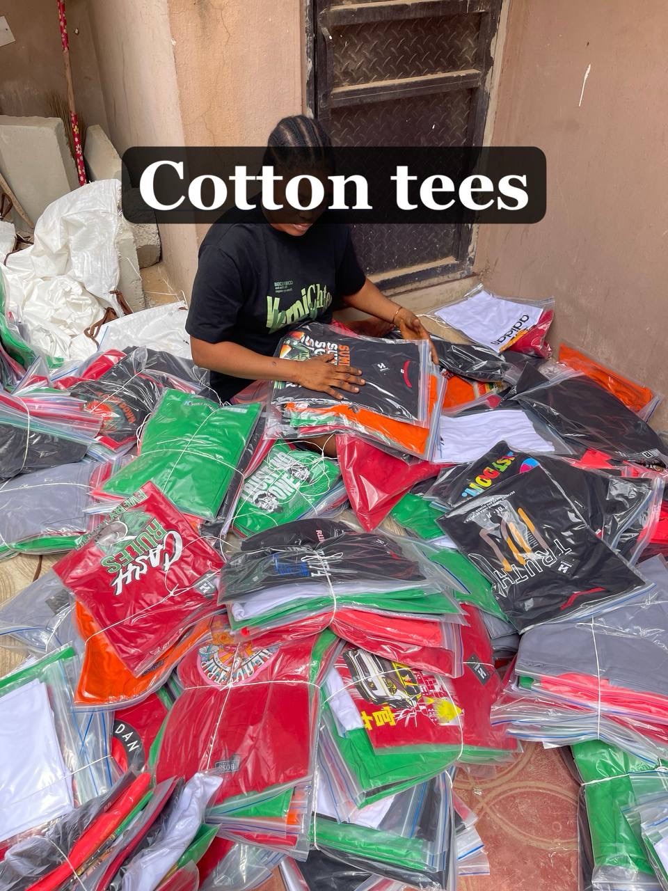Cotton pattern tees 10pcs (discount on 100pcs)