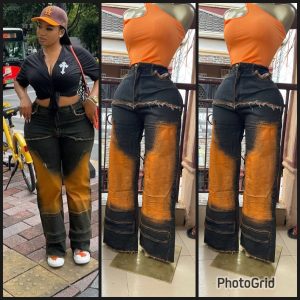 Beauty orange jean discount on 5pcs