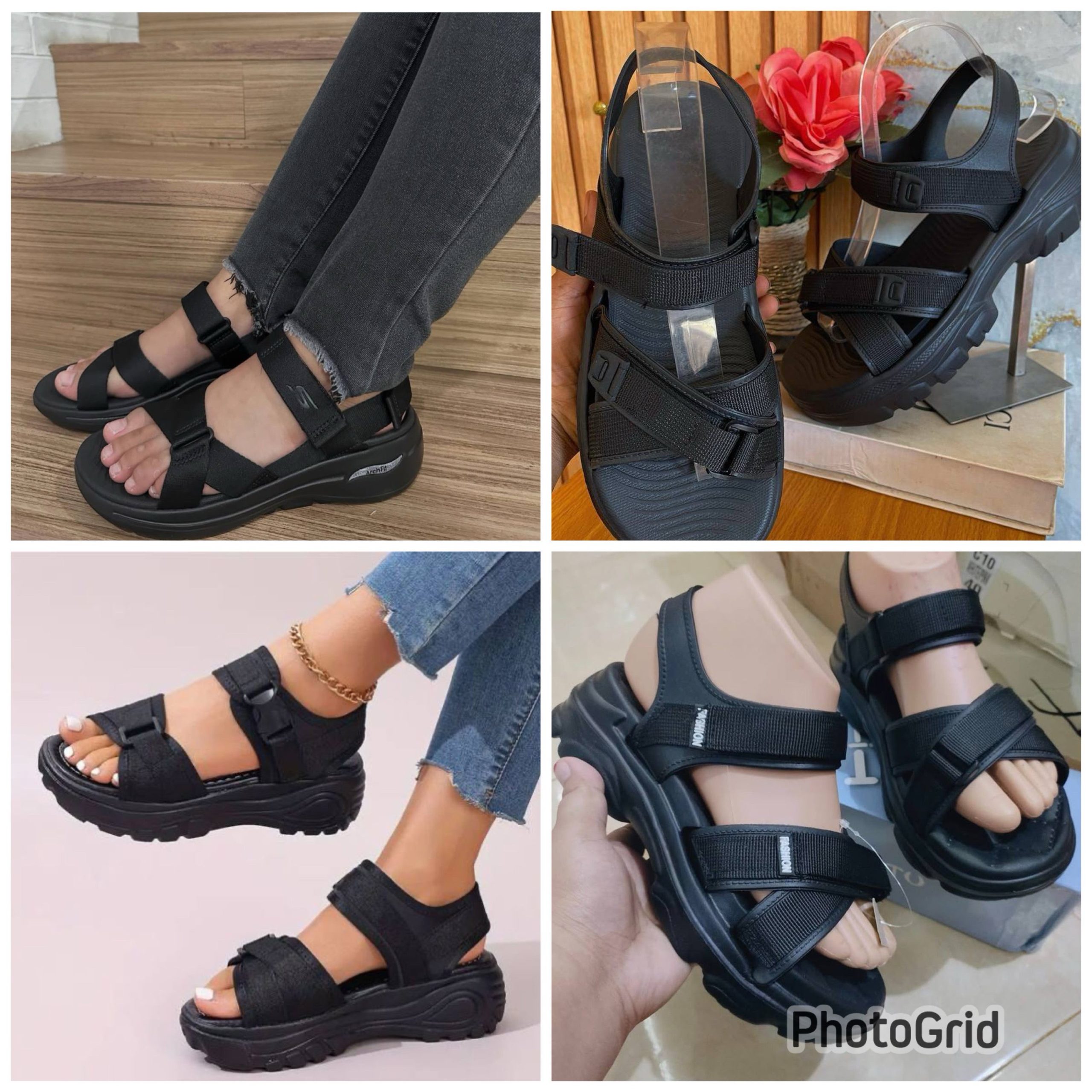Ladies wedge sandal 3pcs set