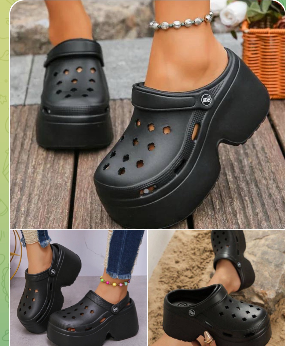 High plaitform croc 3pcs set