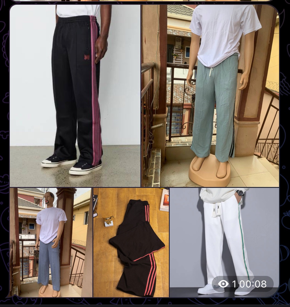 Men wide leg joggers 3pcs  set
