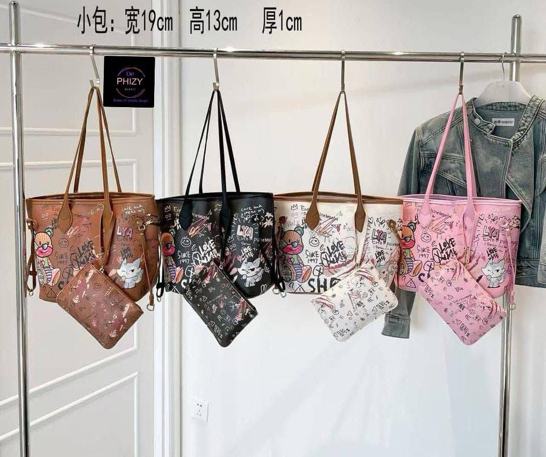 Shark Tote bag with purse 5pcs set
