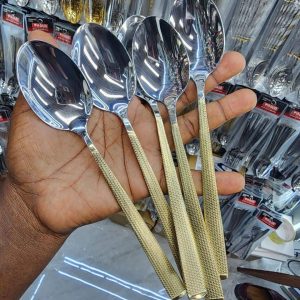 Gold luxury spoon 1pack has 6pcs