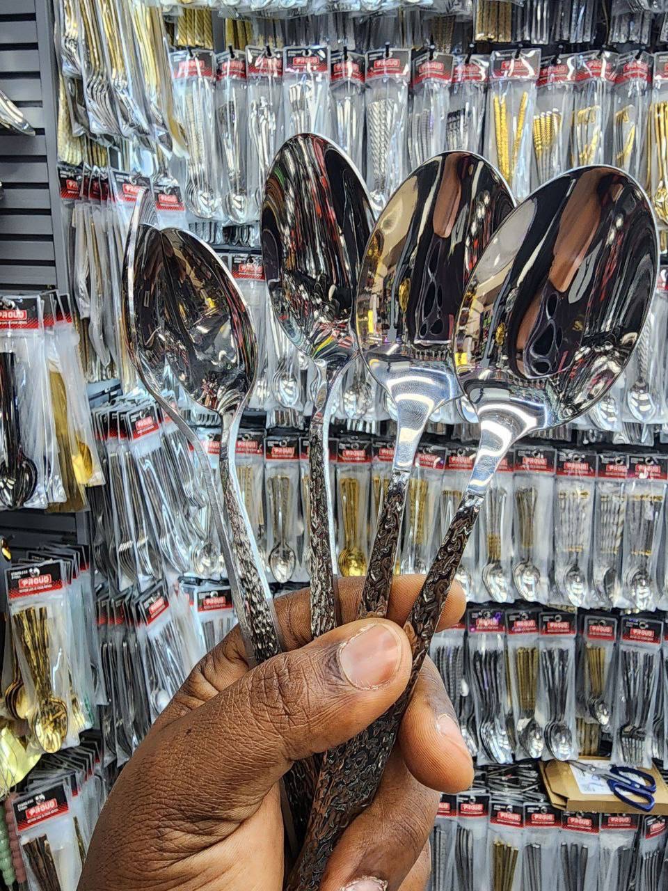 Sliver luxury spoon 1pack has 6pcs