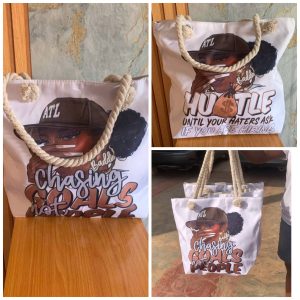 Chasing goal and hustling  tote bag 5pcs