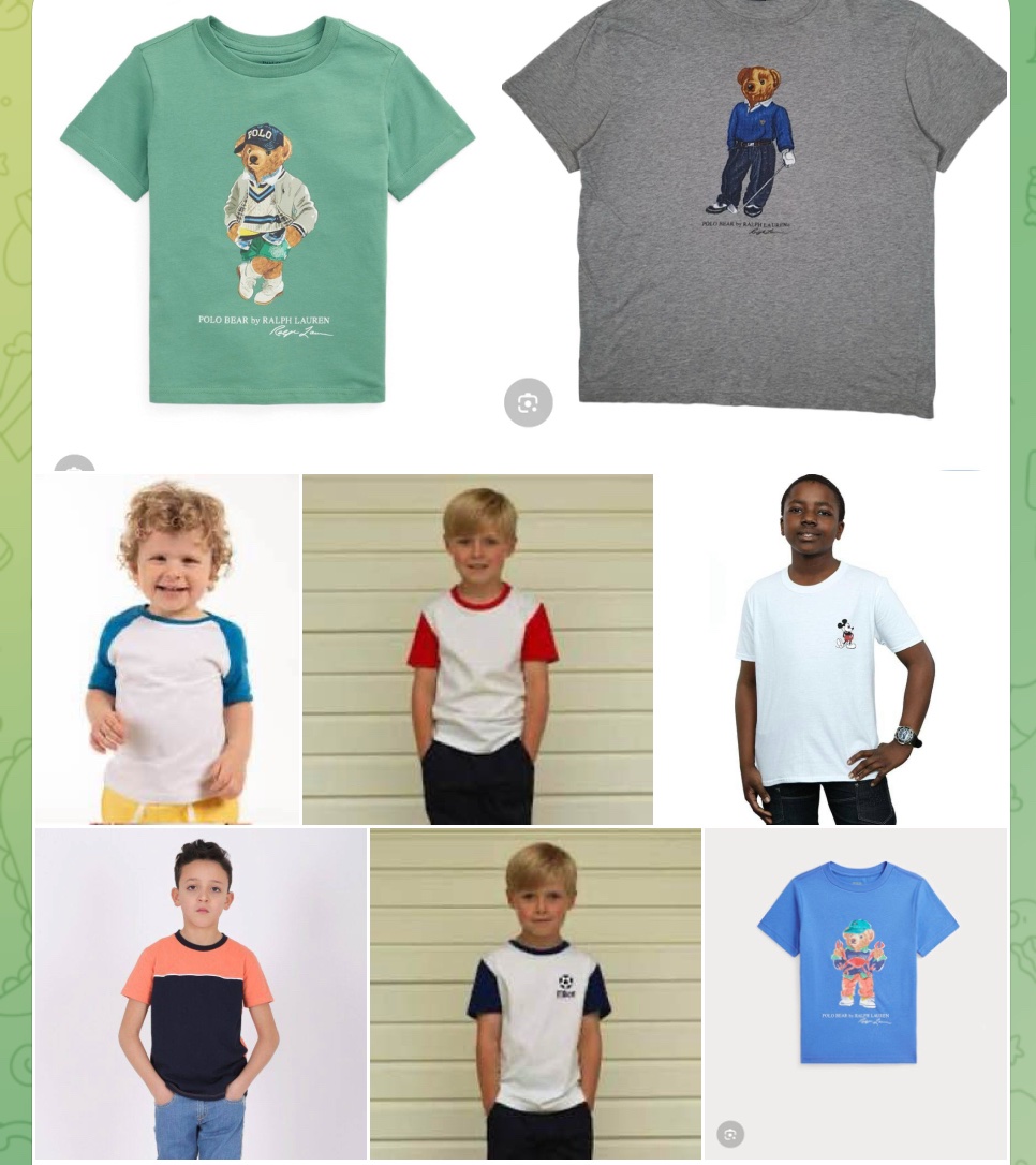 Children round neck 5pcs