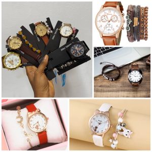 2 in 1 male and female watch 5pcs