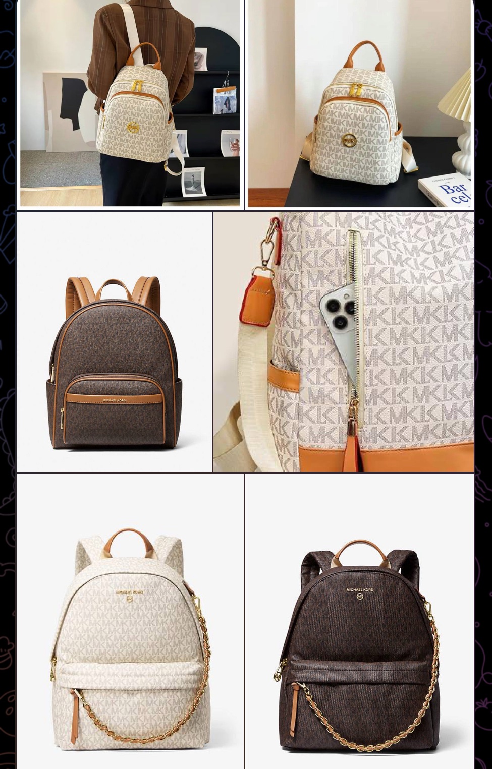 MK BACk bag 3pcs