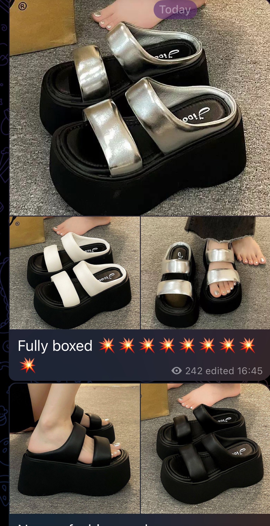 Fashion wedge with box 2pcs set