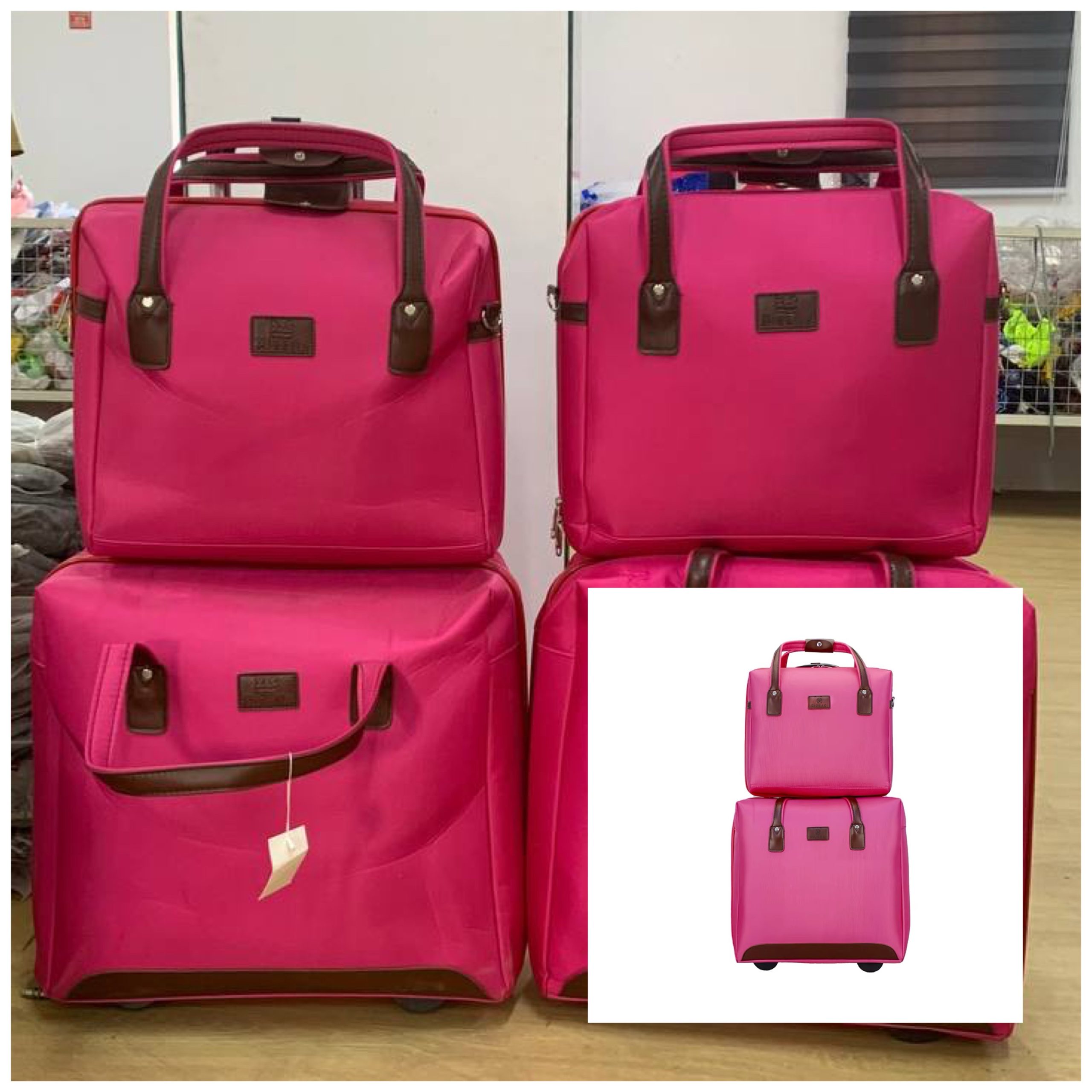 Leather bag 2 in 1 completely (1 set)