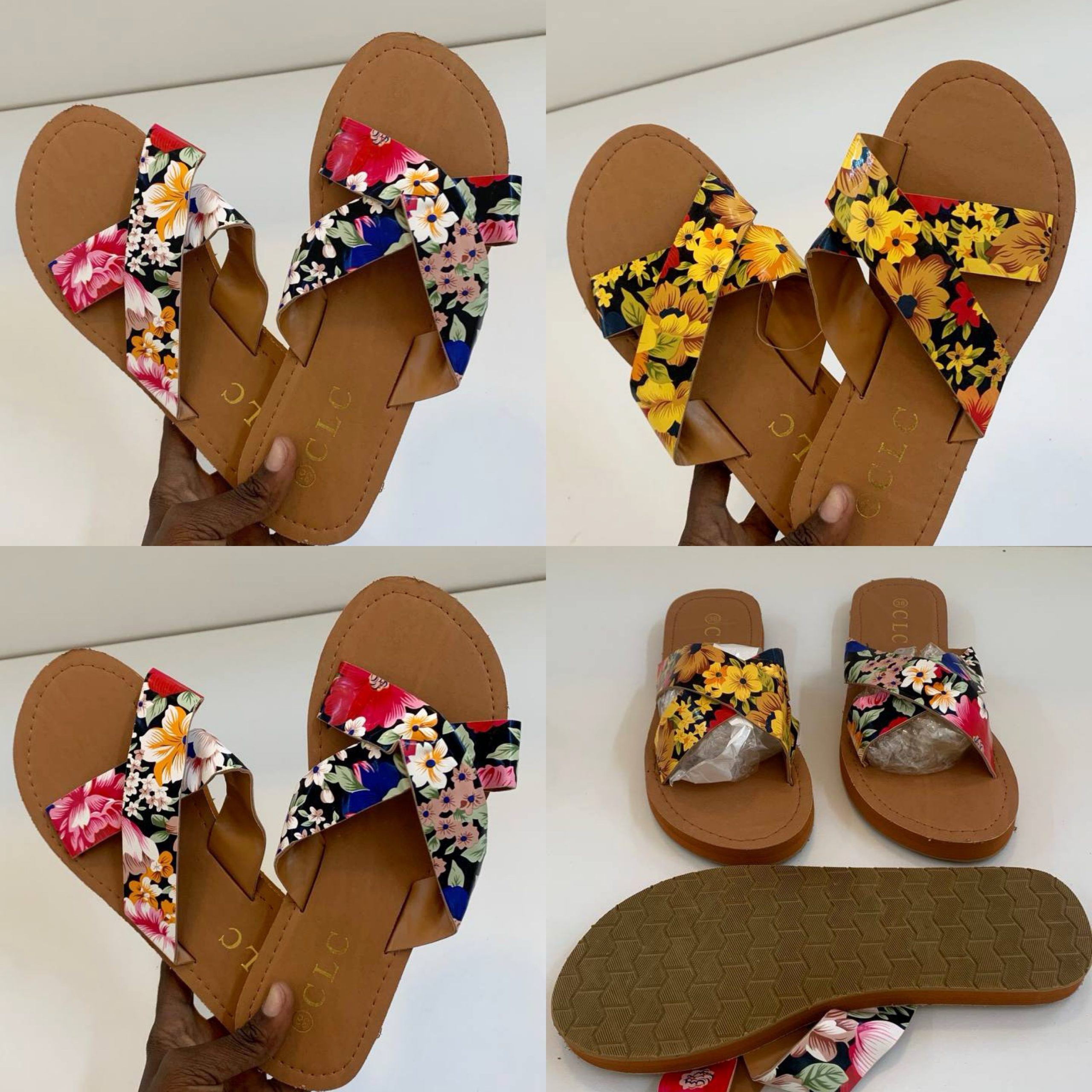 Rose slippers 3pcs set