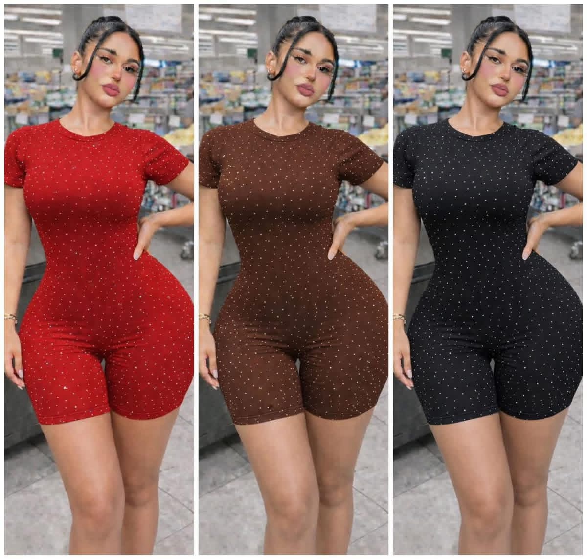 Glitter jumpsuit 2pcs  set