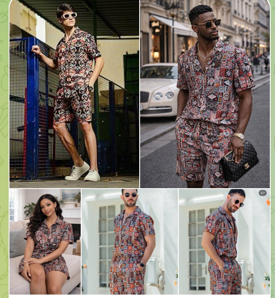 Unisex vintage up and down (5pcs )