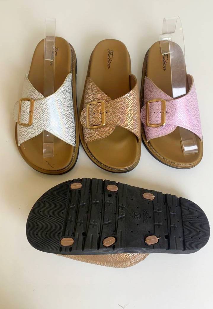 Leather up jelly sole 3pcs