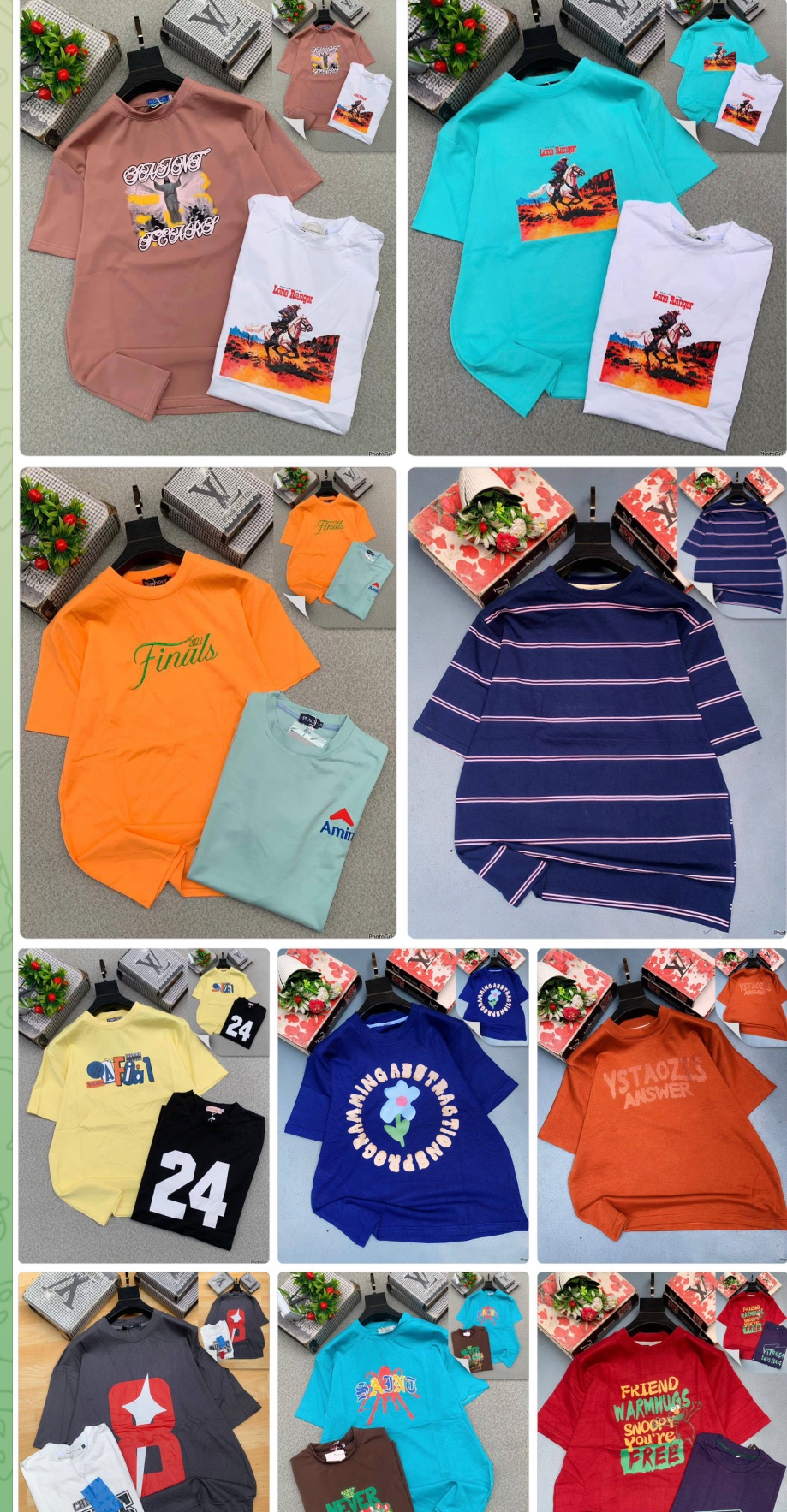 Pattern tees 10pcs set